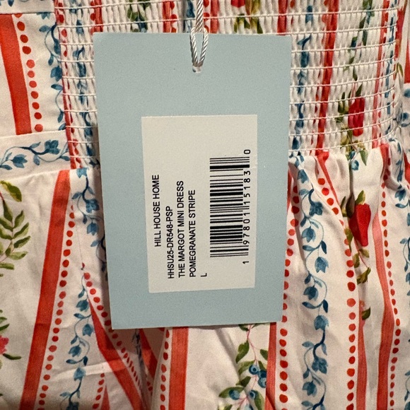 Hill House The Margot Mini Dress Large Color: Pomegranate Stripe NWT - Picture 6 of 7